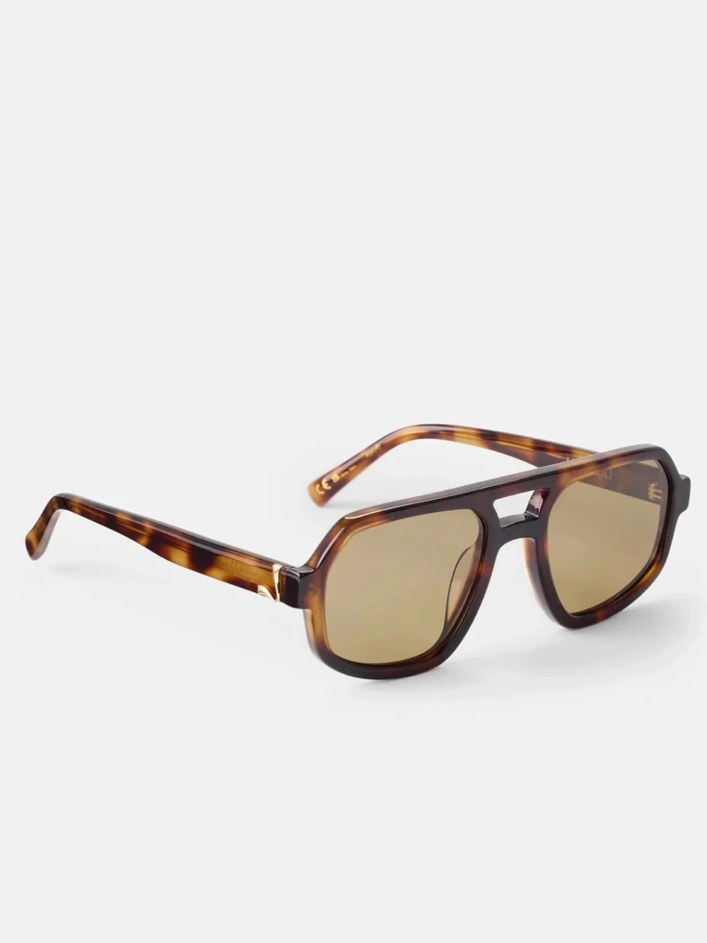 Luv Lou “The Banks” Aviator Sunglasses in Moss Tort